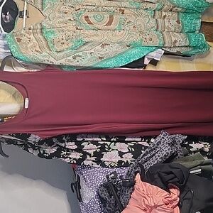 NAGGOO BURGUNDY MAXI DRESS